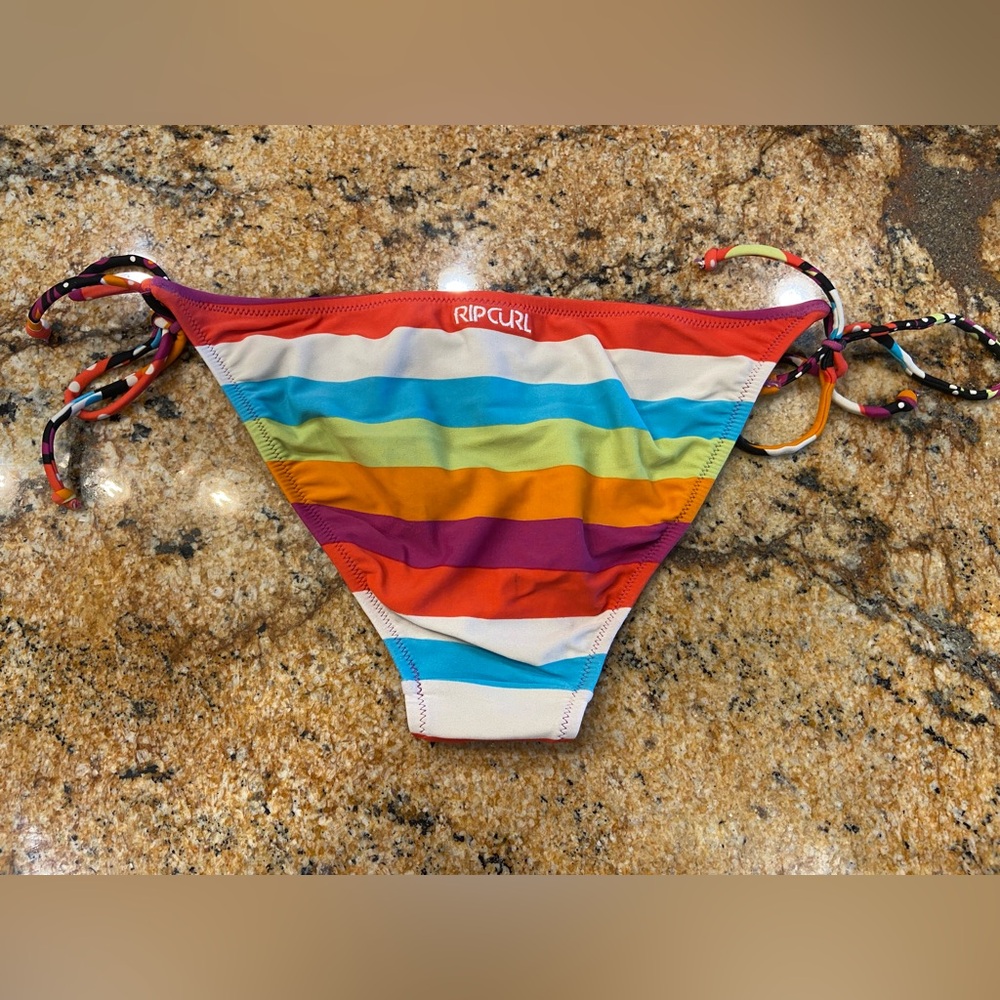 Rip Curl String Bikini Bottom Stripes size small